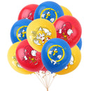 Sonic Birthday Party Decorations Set Cartoon Accordion Flag Insert Balloons Theme Decor with Balloons