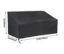 Waterproof 4-Seater Outdoor Sofa Cover, Heavy Duty Deep Lounge with Air Vent for Garden Furniture