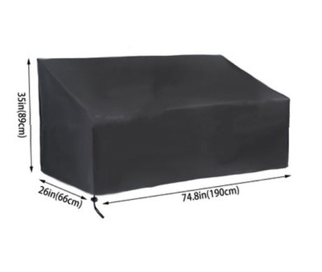 Waterproof 4-Seater Outdoor Sofa Cover, Heavy Duty Deep Lounge with Air Vent for Garden Furniture