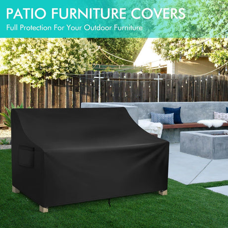 Waterproof 4-Seater Outdoor Sofa Cover, Heavy Duty Deep Lounge with Air Vent for Garden Furniture