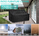 Waterproof 4-Seater Outdoor Sofa Cover, Heavy Duty Deep Lounge with Air Vent for Garden Furniture