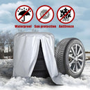 Tire Storage Cover Silver Universal for 4 Tires Car Spare Tire Protection Bag Case
