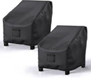Waterproof Garden Furniture Covers 2-Pack, Large 600D Heavy Duty Oxford Fabric Chair Covers for Lounge Chairs with Deep Seat