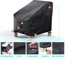 Waterproof Garden Furniture Covers 2-Pack, Large 600D Heavy Duty Oxford Fabric Chair Covers for Lounge Chairs with Deep Seat