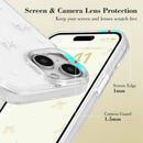 iPhone 15 Case Compatible with iPhone 15, Shiny 3D Bowknot, Cute Transparent White Phone Cover