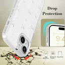 iPhone 15 Case Compatible with iPhone 15, Shiny 3D Bowknot, Cute Transparent White Phone Cover