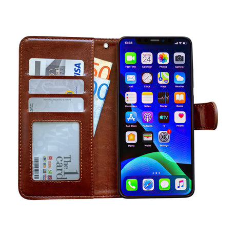 iPhone 12 Leather Case Protection Black Compatible with iPhone 12