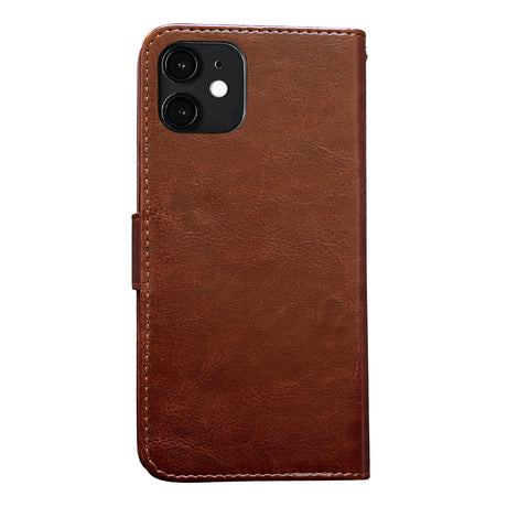iPhone 12 Leather Case Protection Black Compatible with iPhone 12