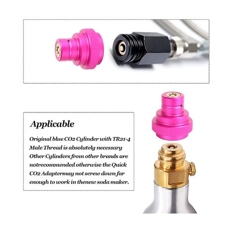 CO2 Quick Adapter Replacement for Cylinder Tr21-4 Male Compatible with Duo-quick QC Art Terra
