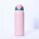 Insulated Stainless Steel Water Bottle with Straw,Pink color blocking & 24 oz, BPA-Free, for Travel, Sports, Outdoors