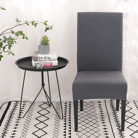Stretch Chair Covers Set of 4 or 6, Removable Washable Slipcovers for Dining Chairs, Grey Pack of 6, for Home \u0026 Hotel Decoration
