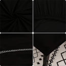 Dining Room Chair Covers Stretchy Washable Set of 6 Black Seat Covers for Hotels Removable Decorative Covers