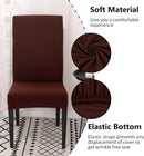 Stretchy Washable Chair Covers Set of 6, Removable Decorative Protectors for Hotel Cafe, Compatible with TFRF