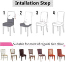 Stretchy Washable Chair Covers Set of 6, Removable Decorative Protectors for Hotel Cafe, Compatible with TFRF