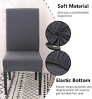 Stretch Washable Chair Covers Set of 4, Removable Decoration Protection Seat Covers for Hotel Use grey-tfrf grey