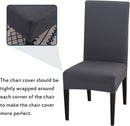Stretch Washable Chair Covers Set of 4, Removable Decoration Protection Seat Covers for Hotel Use grey-tfrf grey