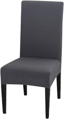 Stretch Washable Chair Covers Set of 4, Removable Decoration Protection Seat Covers for Hotel Use grey-tfrf grey