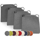 Trapezoidal Chair Cushions Set of 4 Comfortable Seat with Inner and Outer Velcro Dimensions 42cm Back 35cm Front