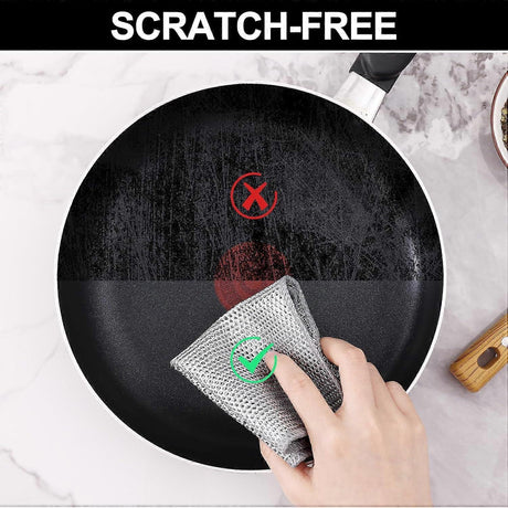 6-Pack Multifunctional Double Layer Steel Wire Dish Cloths