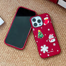 iPhone 16 Pro Max Case 3D Christmas Frosted PC Hybrid TPU Cover Compatible with Apple
