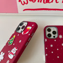 iPhone 16 Pro Max Case 3D Christmas Frosted PC Hybrid TPU Cover Compatible with Apple