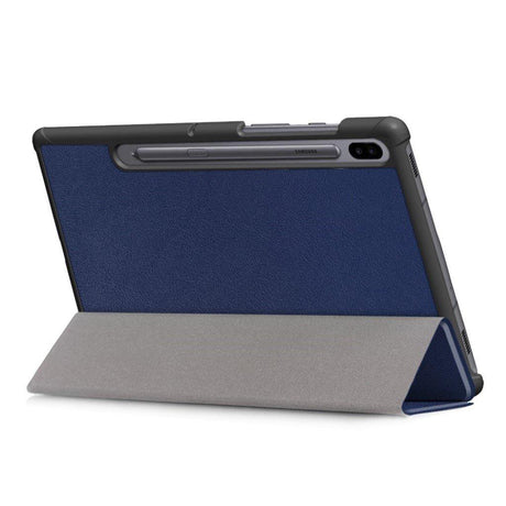 Samsung Galaxy Tab S6 Leather Case with Three Flaps - Protective Cover Compatible with Samsung