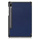 Samsung Galaxy Tab S6 Leather Case with Three Flaps - Protective Cover Compatible with Samsung