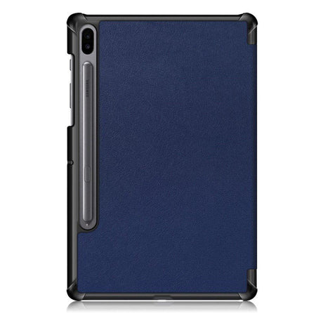 Samsung Galaxy Tab S6 Leather Case with Three Flaps - Protective Cover Compatible with Samsung