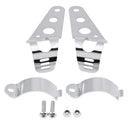 Motorcycle Headlight Mount Bracket Fork Tube Clamp Kit 35-43mm Chrome for Chopper Cafe Racer