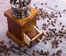 Retro Wooden Coffee Grinder Hand-Cranked Ceramic Burr Compatible with Braun Oral-B Philips