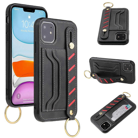iPhone 11 Compatible Leather Armband Wallet Phone Case