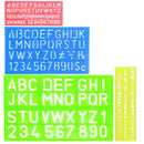 4-Piece Plastic Letter and Number Stencils Set, Various Sizes for Children DIY Painting Learning