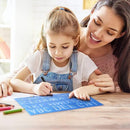 4-Piece Plastic Letter and Number Stencils Set, Various Sizes for Children DIY Painting Learning