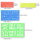 4-Piece Plastic Letter and Number Stencils Set, Various Sizes for Children DIY Painting Learning