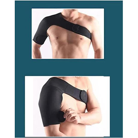 Adjustable Shoulder Support Belt for Sports Protection - Right Shoulder (Black)