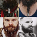 Kryc 80 Rune Beads Set with 300 Rubber Bands for DIY Viking Beard and Hair Beads Antique Nordic Jewelry Braided Bracelet Pendant