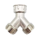 Y-connector for washing machine 3/4 splitter 2-way hose connection Brass FMY