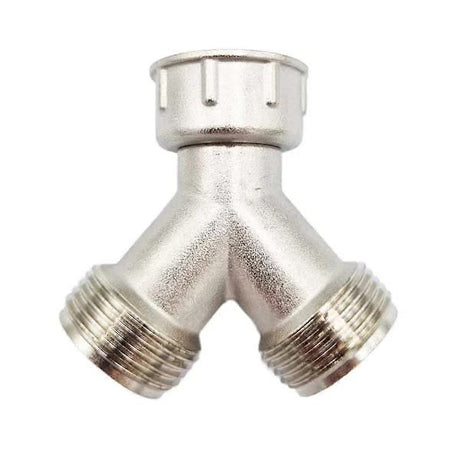 Y-connector for washing machine 3/4 splitter 2-way hose connection Brass FMY