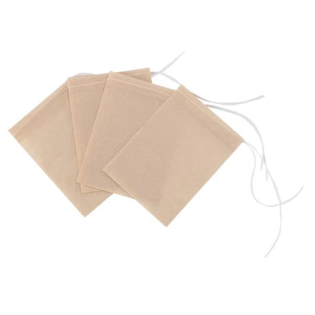 Disposable Paper Tea Filter Bags with Drawstring, 500-Pack Natural Brown for Loose Tea and Coffee