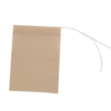 Disposable Paper Tea Filter Bags with Drawstring, 500-Pack Natural Brown for Loose Tea and Coffee