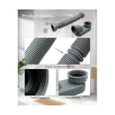 Gray Low Profile 1 1/2 Inch P-Trap Flexible Bathtub Shower Drain Pipe Freestanding Bathtub Drain