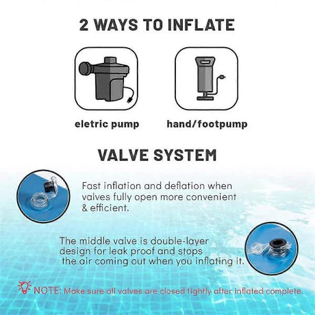 Blue Extra Thick Winter Air Cushion for Above Ground Pools, Ice Damage Prevention