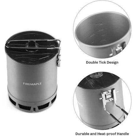 Ultralight Camping Stove 600ml G3 Portable Foldable Heat Exchanger for Hiking Travel