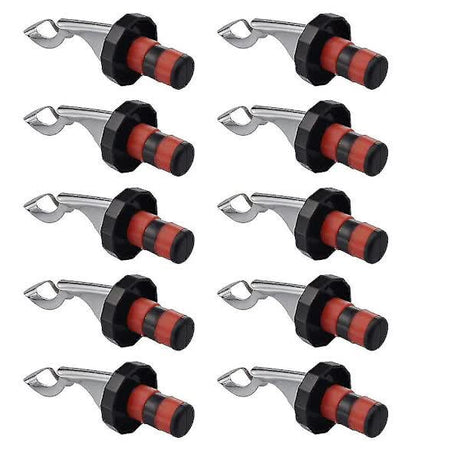 Wine Cork Stoppers 10 Pack Reusable Airtight Leakproof Seal for Beverage Bottles Manual Expanding Design