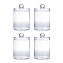 Sophisticated Crystal Glass Apothecary Jars with Removable Lids for Bathroom Vanity Organizers and Decor