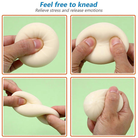 3pcs Dumpling Squeeze Stress Balls, Sensory Toys, Party Favors Handballs