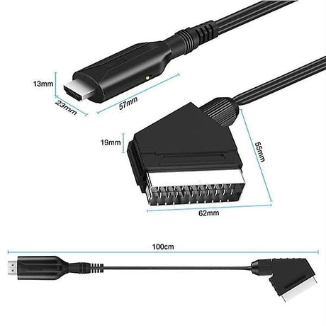 SCART to HDMI Converter Adapter 1080P Plug and Play