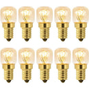 Dimmable E14 Oven Light Bulb Edison E14 T22 2700K Warm White 10-Pack for 220V Ovens 300°C Resistant 160LM