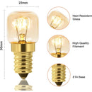 Dimmable E14 Oven Light Bulb Edison E14 T22 2700K Warm White 10-Pack for 220V Ovens 300°C Resistant 160LM