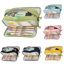 Pencil Case Large Capacity 3 Compartments School Bag Pink